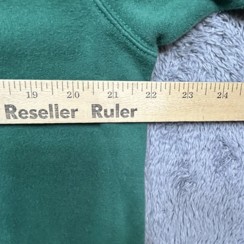 NORTH FACE Hoodie Men's M Green Black Stripe Outdoor Hiking Sweatshirt *HOLE